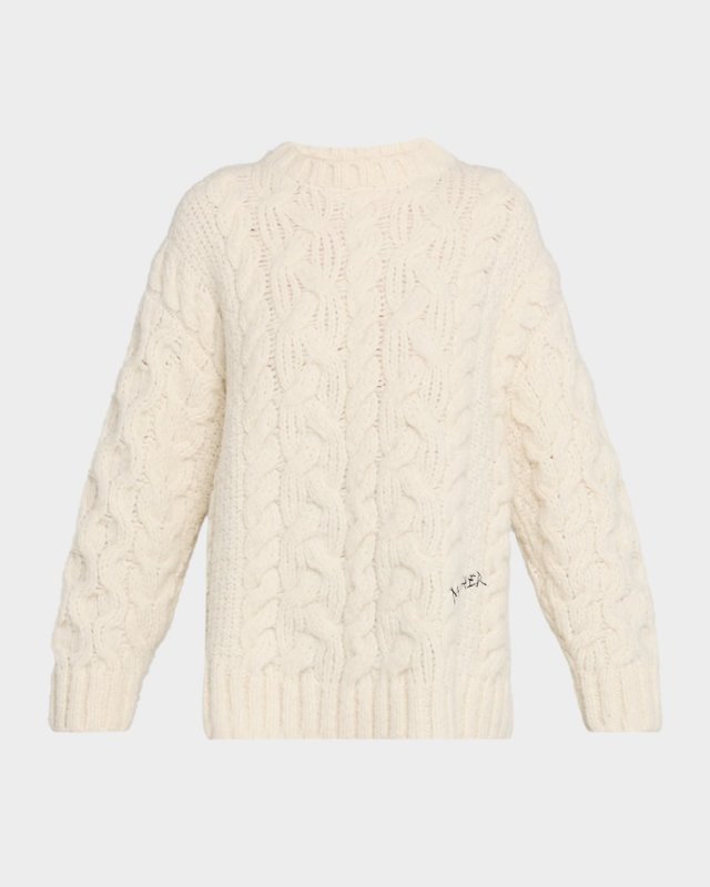 The Biggie Cable-Knit Sweat